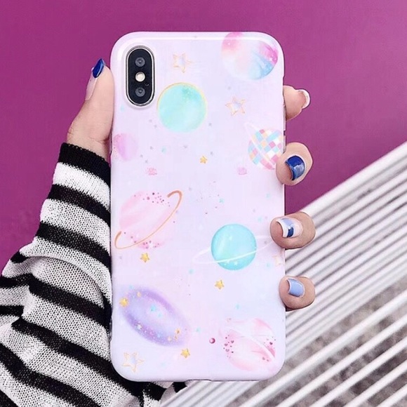 Accessories - NEW iPhone 7+/8+ Pink Planet Soft TPU Case